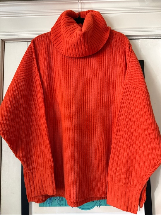 Polo Ralph Lauren Sweaters - Polo Ralph Lauren Women’s Oversized Turtleneck Sweater - Orange